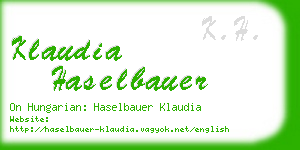 klaudia haselbauer business card